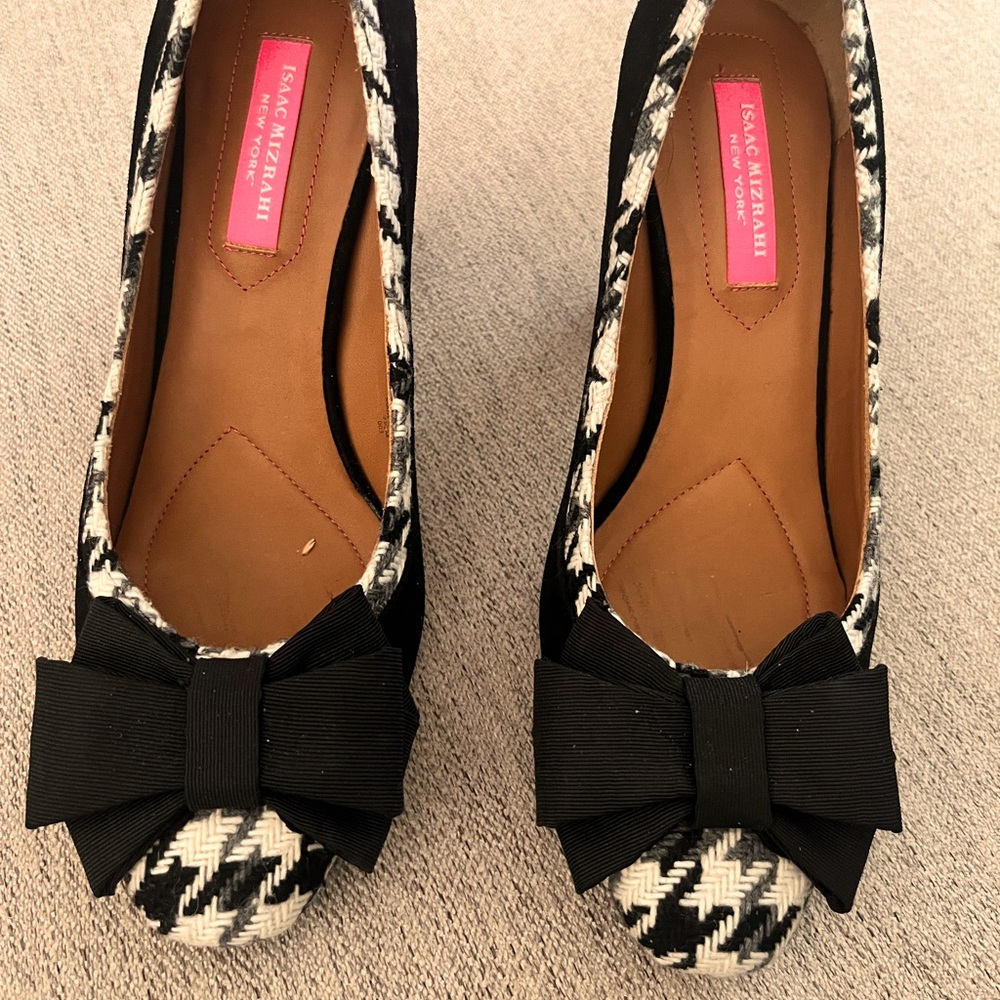 Black and white shoes